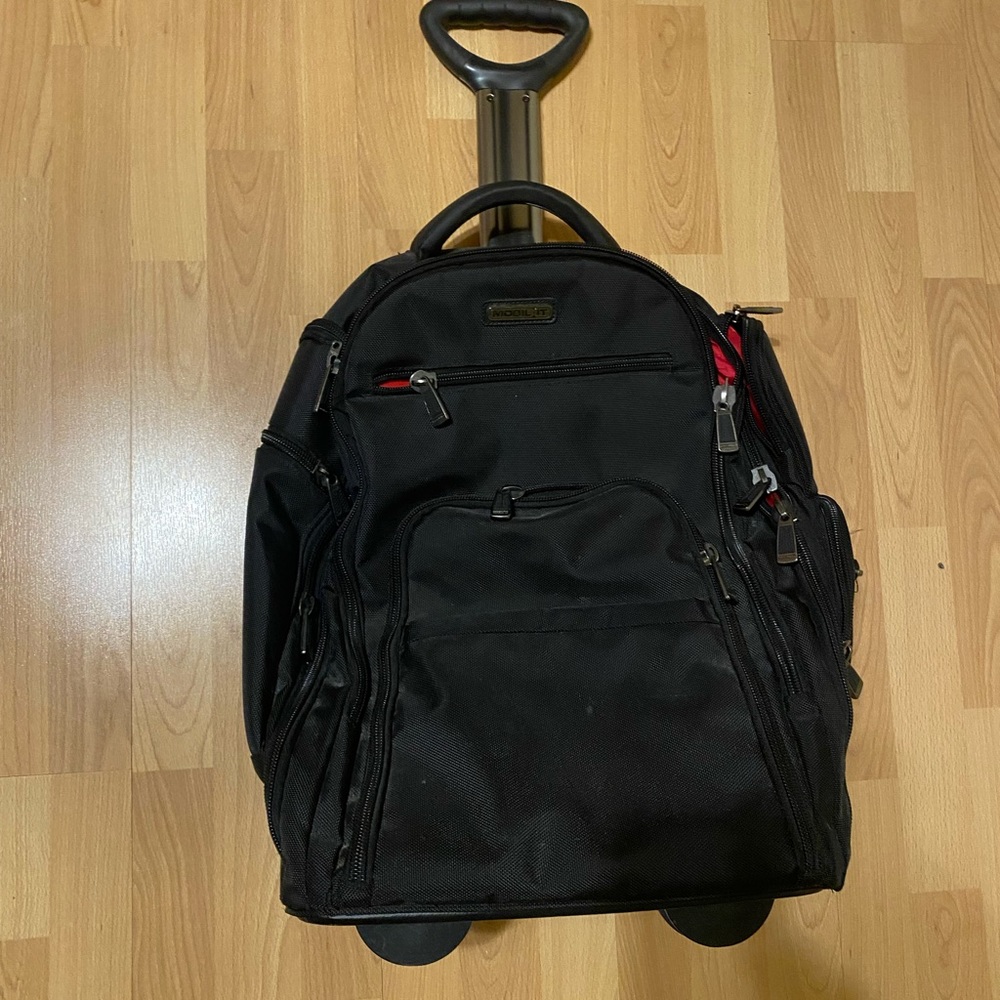 BRAND NEW Black Wheeled Travel Backpack